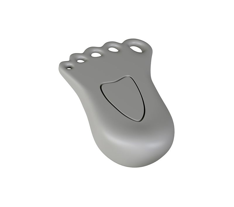 Lot De 2 -gris Décoratifs Butée De Porte Mignon Petits Pieds En Caoutchouc Arrêt De Porte Wedge