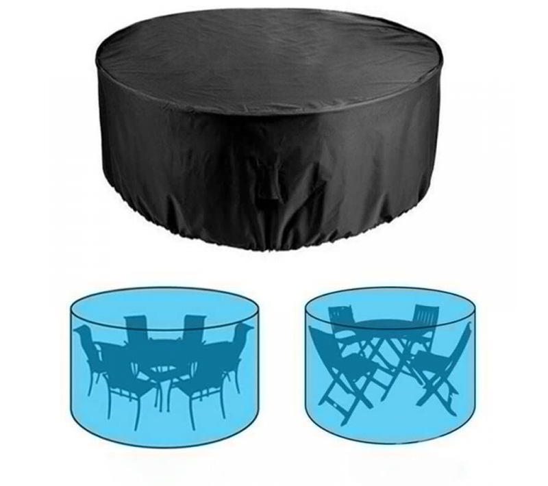 Noir 280x110cm Housse Table De Jardin Ronde Housse Protection Table Jardin Imperméable
