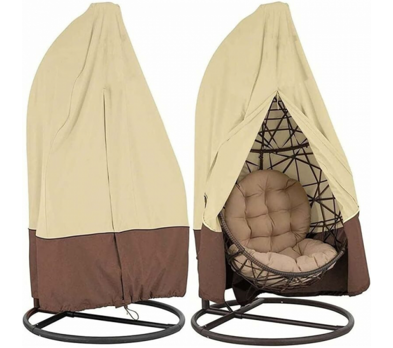 Lot De 2 115*190cm Housses De Fauteuil Suspendu Jardin Rotin Osier Fauteuil Suspendu Imperméable
