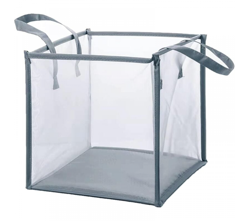 Gris Petit  33x33x33cm Panier à Linge Pliable, Corbeilles à Linge, Pop Up Pliage Grande Capacité