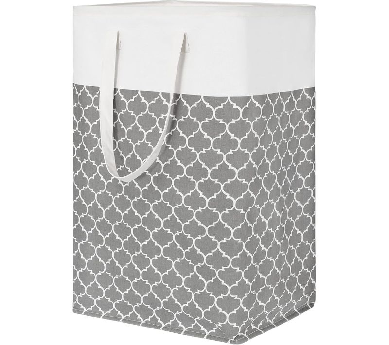 Panier à Linge De 80l Gris ,grand Panier à Linge Avec Longues Poignées Renforcées, Panier à Vête