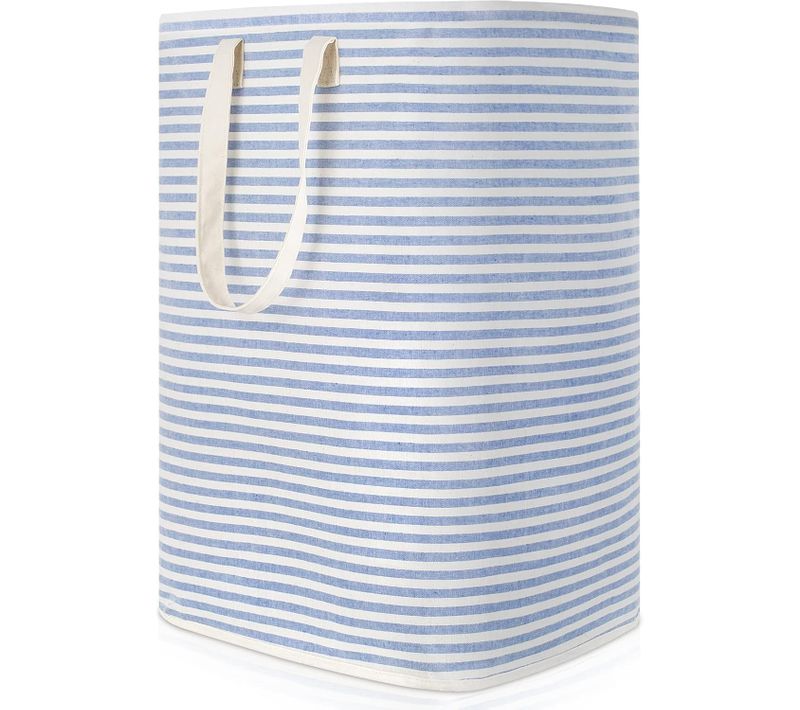 72l Panier à Linge Sale Pliable Imperméable En Tissu Avec Une Grande Capacité, Bleu