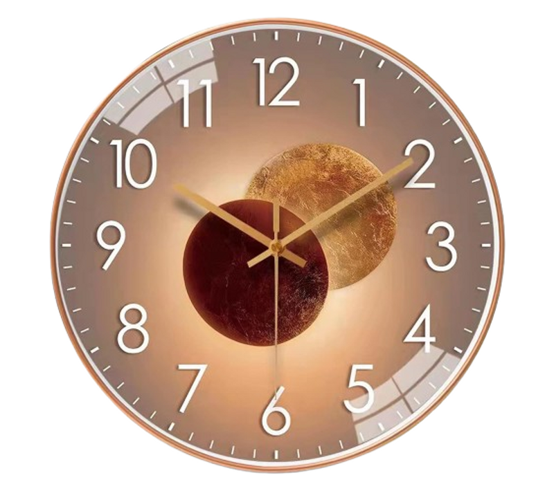 Brun 30cm Horloge Murale Design Moderne Silencieuse, Horloge Murale Mute Silencieuse Pendule Murale