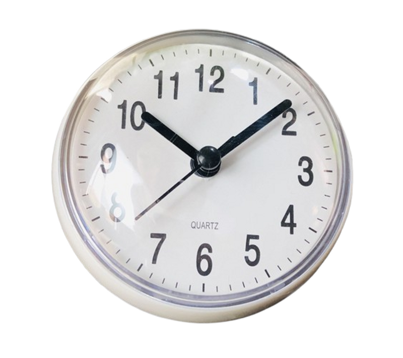 7cm-horloge Murale à Ventouse Salle De Bain Horloge Étanche Anti-buée Horloge Cuisine Salle