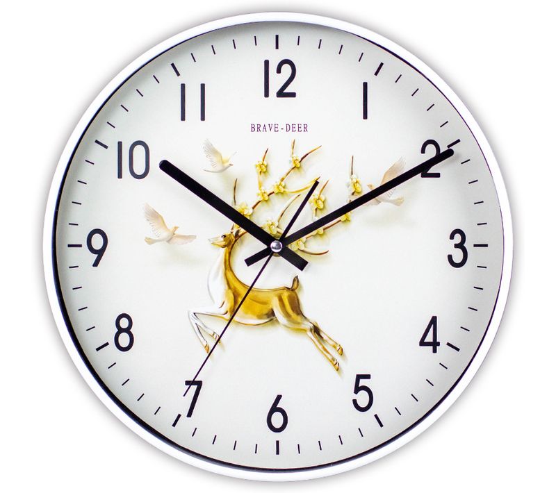 Horloge Cerf Doré 30cm Horloge Murale De Salon Horloge Moderne Simple