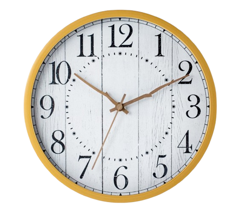 30cm - Horloge Murale En Bois Blanc Imitation Bois, Personnalité Simple Et Créative