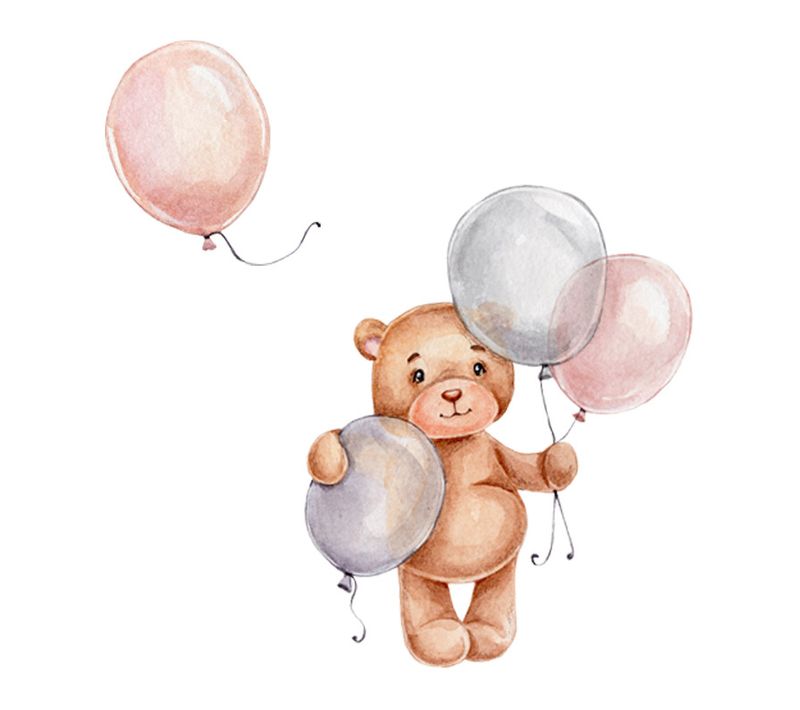 Posters Décoratifs Pour Chambre D'enfant (fille) - Motif Animaux De La Jungle + Ballon Gonflable