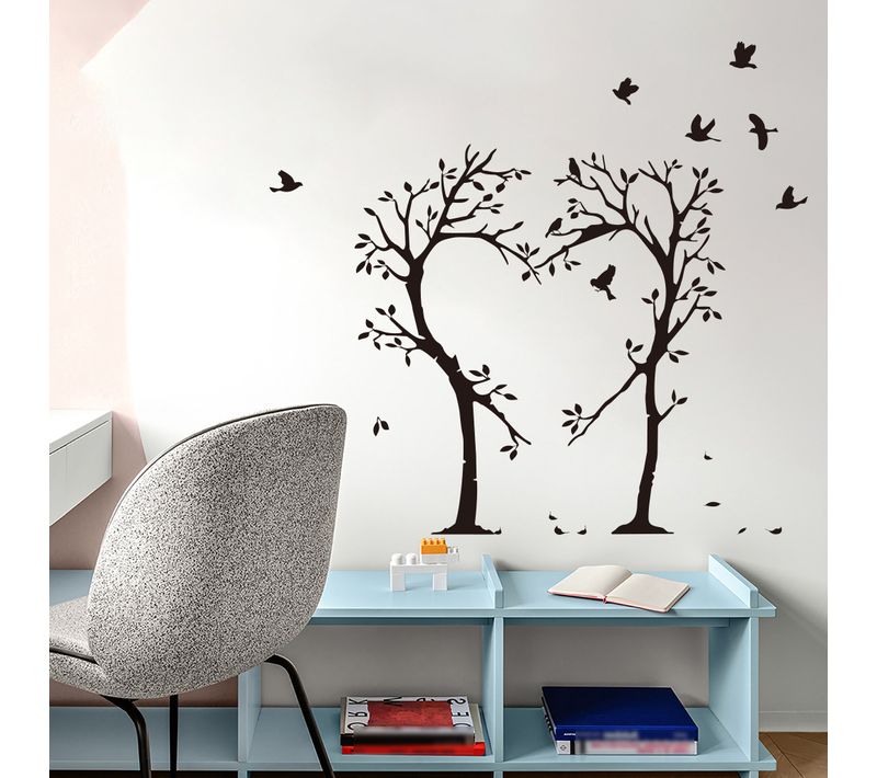 Stickers Muraux Branches D'amour Autocollants Muraux Mural Stickers Pour Chambre Salon Mur TV