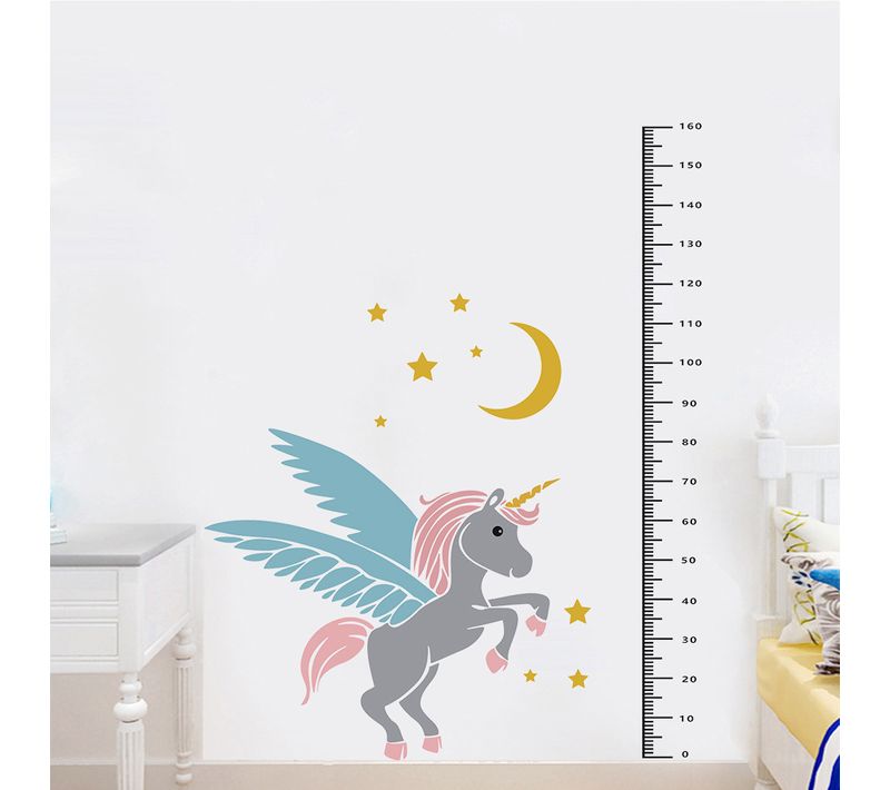 Mesurer La Hauteur Licorne Wall Sticker Autocollants Muraux Mural Stickers Pour Chambre Salon Mur