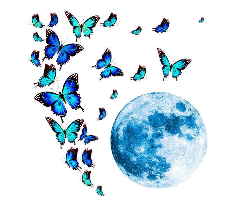 4 Pièces Stickers Muraux Papillons Lumineux Autocollants Muraux Mural Stickers Pour Chambre Salon