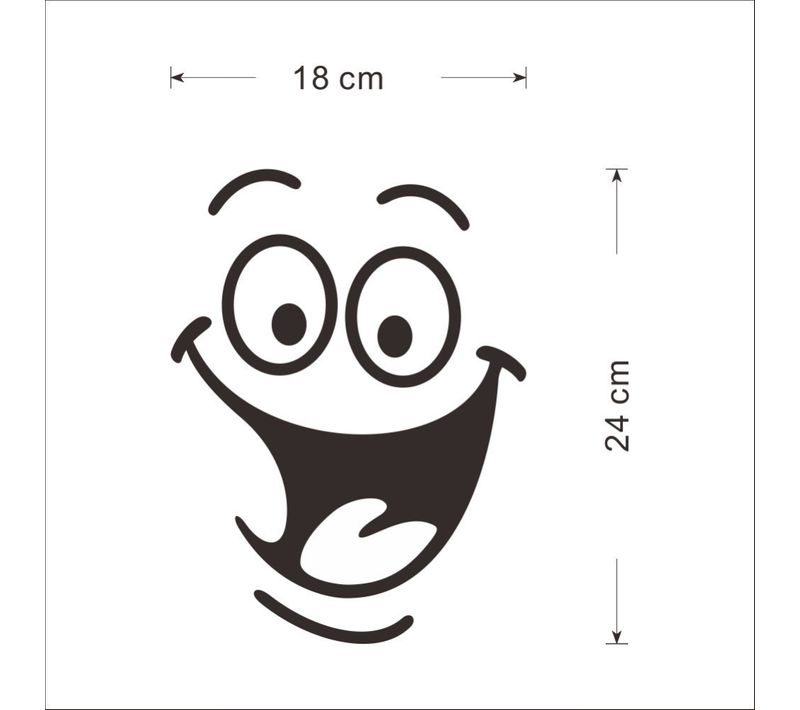 Stickers Smiley, Stickers Muraux Drôles Pour Toilettes, Toilettes, Salle De Bains, Cuisine, Pvc