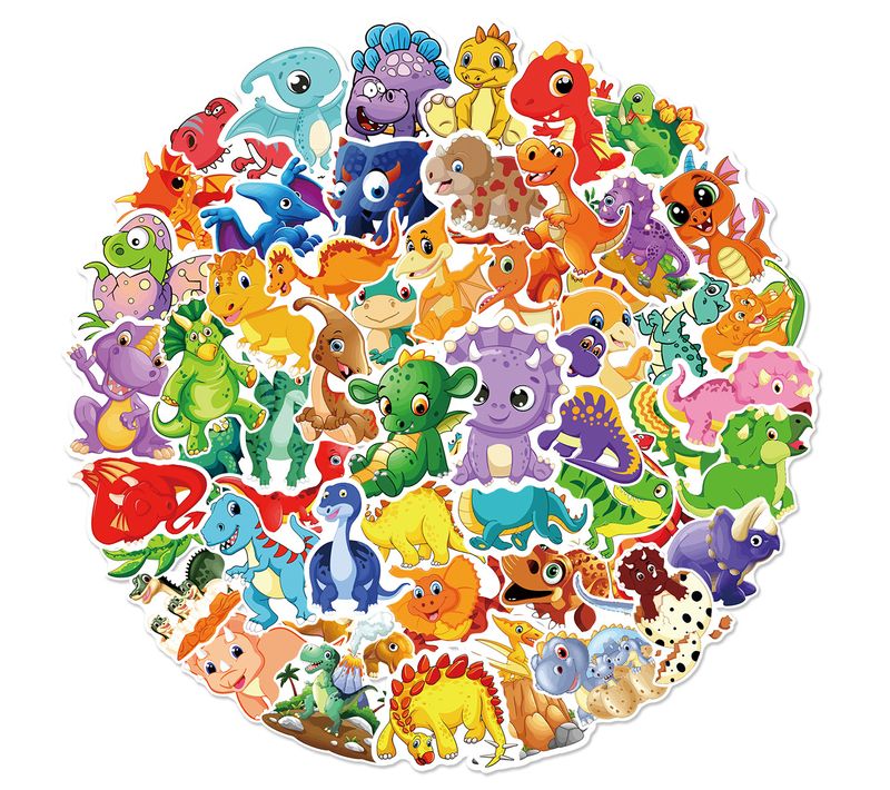 Autocollants Mignons De Griffonnage De Dinosaure (paquet De 60) - Fournitures D'artisanat