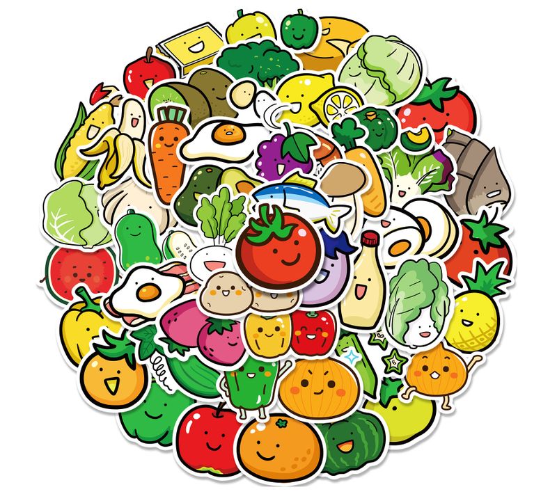 Decalmile Stickers Muraux Cuisine Fruit Autocollant Décoratifs Banane Citron Mangue Décoration