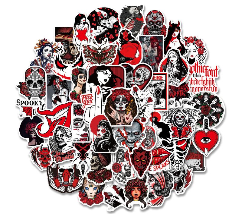 50pcs Autocollants Pour Bouteilles D'eau Ordinateur Portable Voitures Autocollants Cool