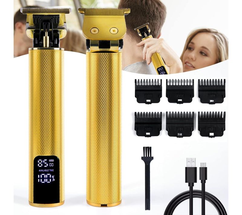 Tondeuse Cheveux Hommes, Afficheur LED Tondeuse Barbe Homme 6000 à 8500 Tr/min, Rechargeables USB