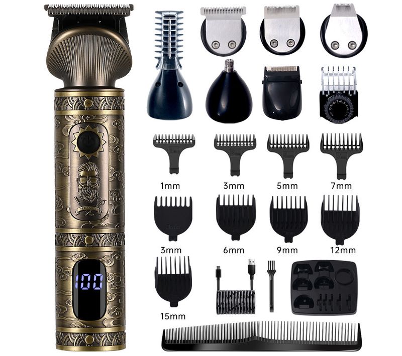 Tondeuse Barbe Homme Tondeuse Cheveux Professionnelle Avec Lame En T De Coupe De Cheveux Chauve