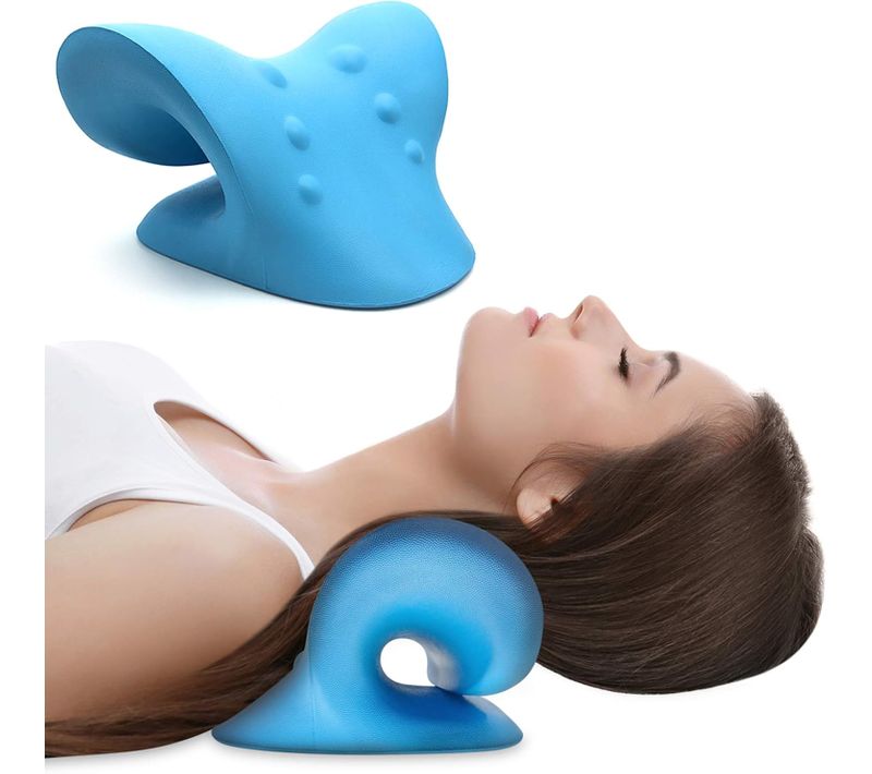Coussin De Massage Cervical En Forme De C, Coussin Anti-douleur Cervical, Appareil De Traction