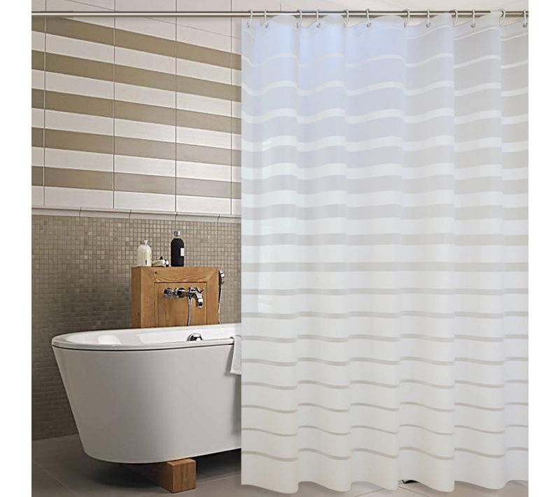 Rideau De Douche Rayé Classique – 180 *200cm