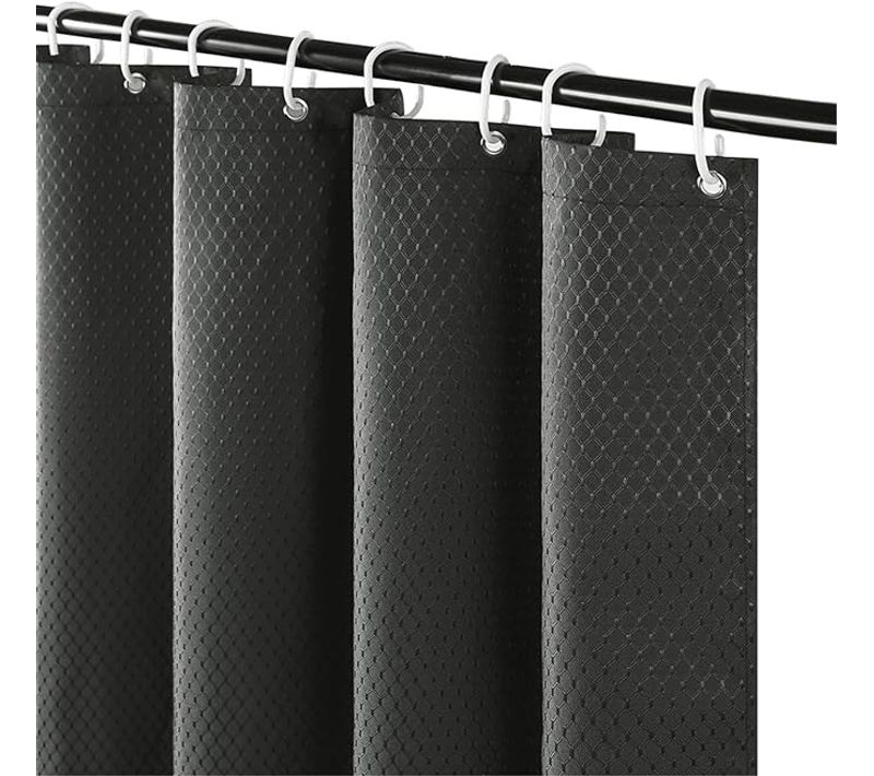 12 Crochets 180x180cm , Rideau De Douche Anti Moisissure Tissu Imperméable Et Lavable Épais Petit