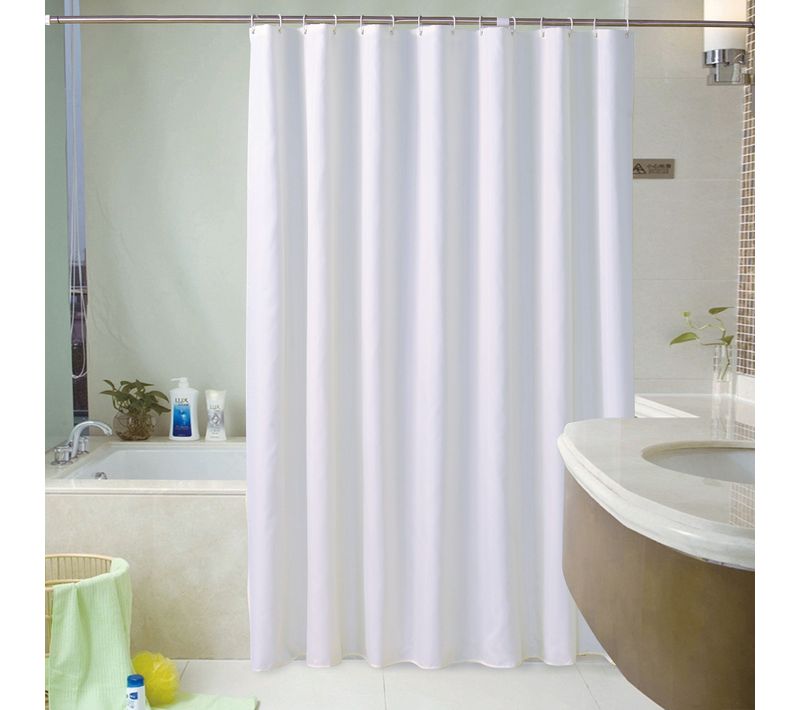 180x200cm Basics Rideau De Douche, Polyester, Blanc/jardin Opulent