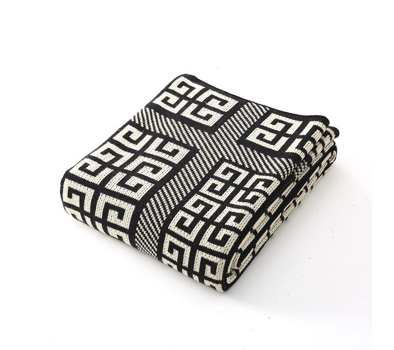 Plaid Doux 125x180 Cm - Noir Et Blanc