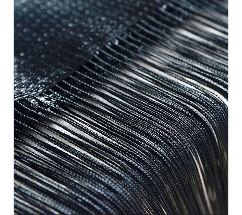 Rideau De Porte à Franges,noir Panneau Mural, Séparateur De Pièce, Pour Maison, Patio, Chambre