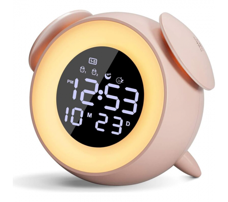 Réveil Lumineux,reveil Enfant LED Lampe De Chevet,simulation Du Leveretcoucher De Soleil