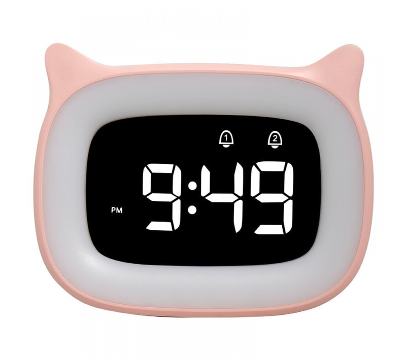Réveil Educatif, LED Veilleuses Pendules Horloges De Chambre D'enfant Kid Sleep Jour/nuit Lumine