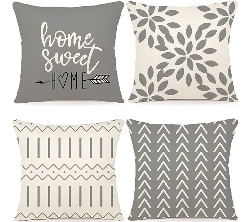 Lot De 4 Housse De Coussin Décoratif Canapé Taie D'oreiller Decoration Canapé Housses De Coussin