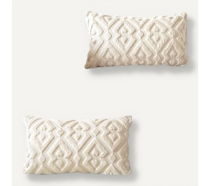 2 Pieces Doux Peluche Laine Courte Velours Décoratif Housses De Coussin Luxe Style Pour Canapé