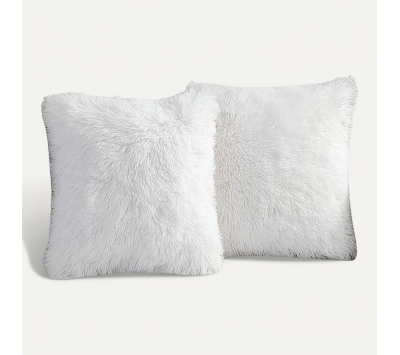 Lot De 2 Housses De Coussin De Canapé En Fourrure De Luxe, Décor De Canapé, Chambre à Coucher