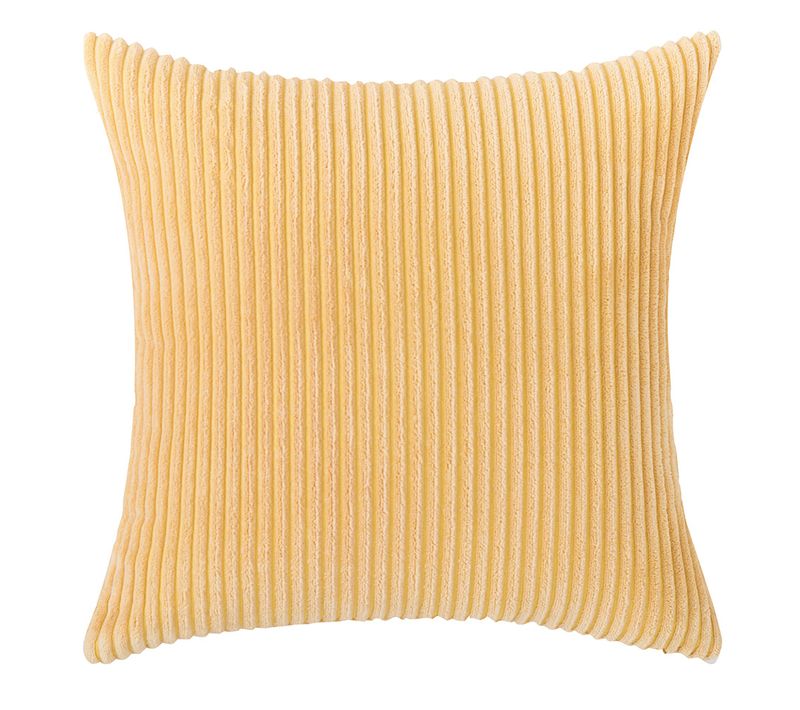 Lot De 2 Decorative Housse De Coussin ，45x45cm Jaune Gingembre，côtelé Canapé Taie D'oreiller