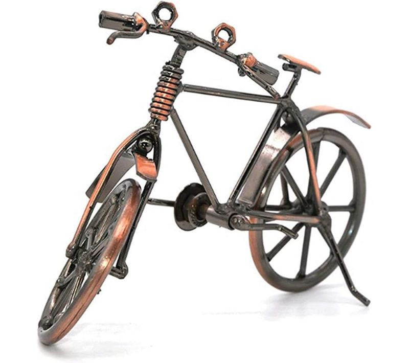 Modèle Créatif De Vélo En Fer Forgé, Vintage Art Bike Home Office Decor, Home Decor Statue