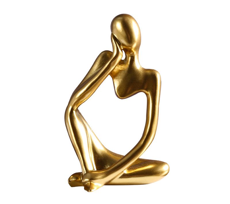 La Statue Du Penseur, Résine Penseur Sculpture Abstraite Statue Caractère Moderne Figurines