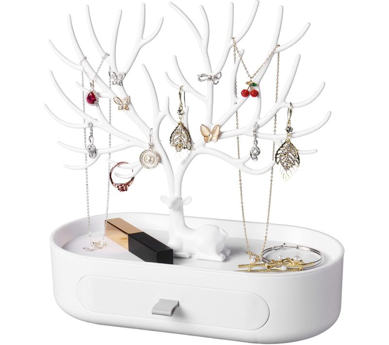 Arbre Présentoir à Bijoux - Blanc