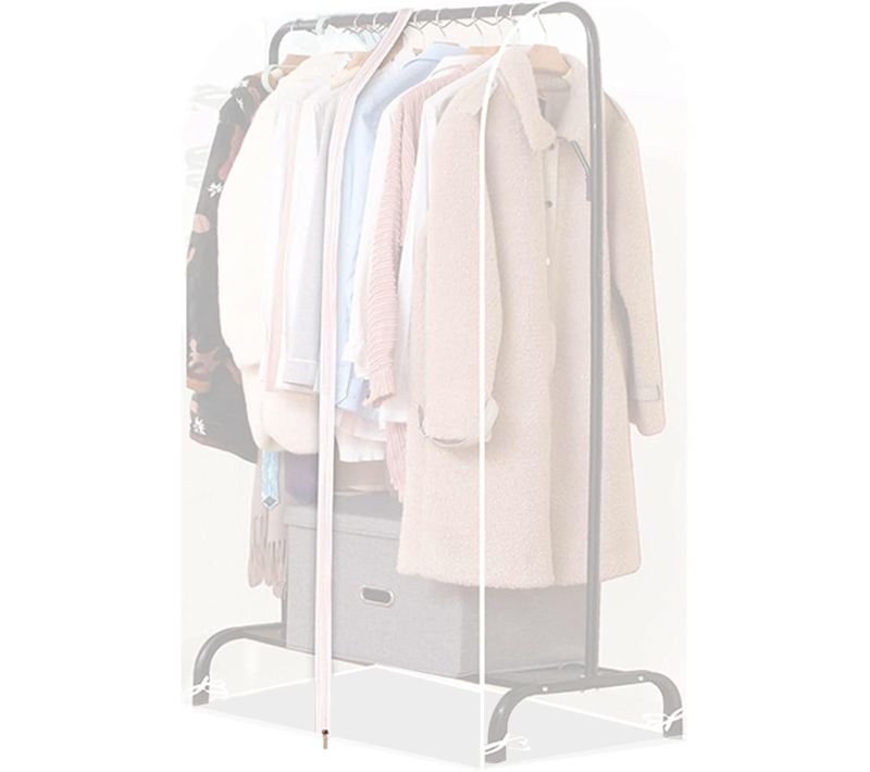 Housse Anti-poussière Pour Étendoir à Linge En Plastique Transparent 110 X 150 X 50 Cm