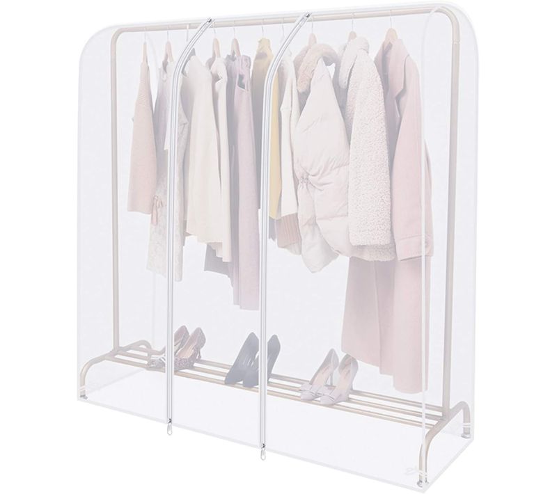 Housse Anti-poussière Pour Étendoir à Linge En Plastique Transparent 120 X 150 X 50 Cm