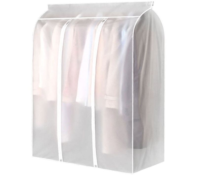 1 Sac à Vêtements Semi-transparent De Grande Capacité, 50 X 100 X 90 Cm, Résistant à La Poussièr