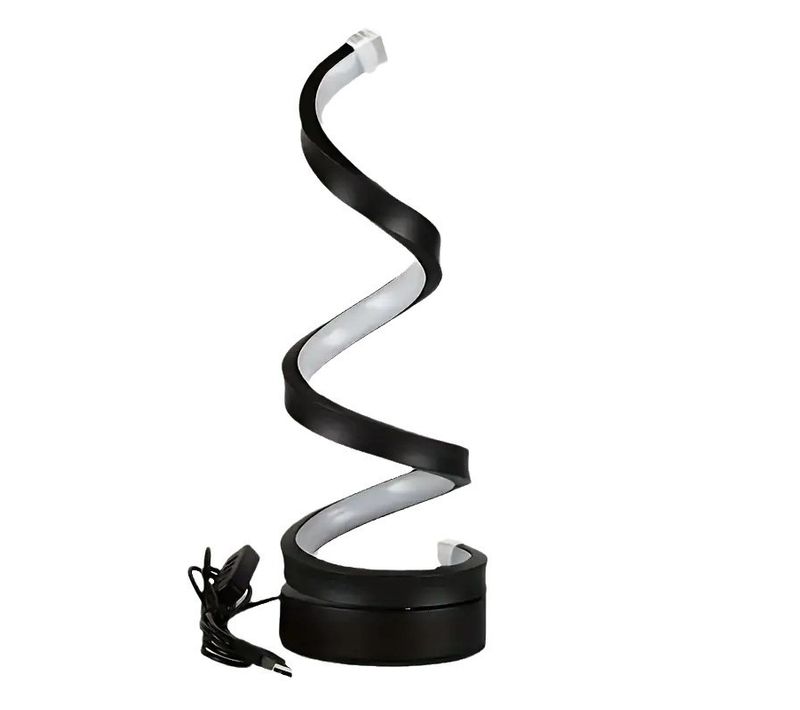 Lampe De Bureau LED Spirale à Intensité Variable, Blanc Chaud, Protection Des Yeux