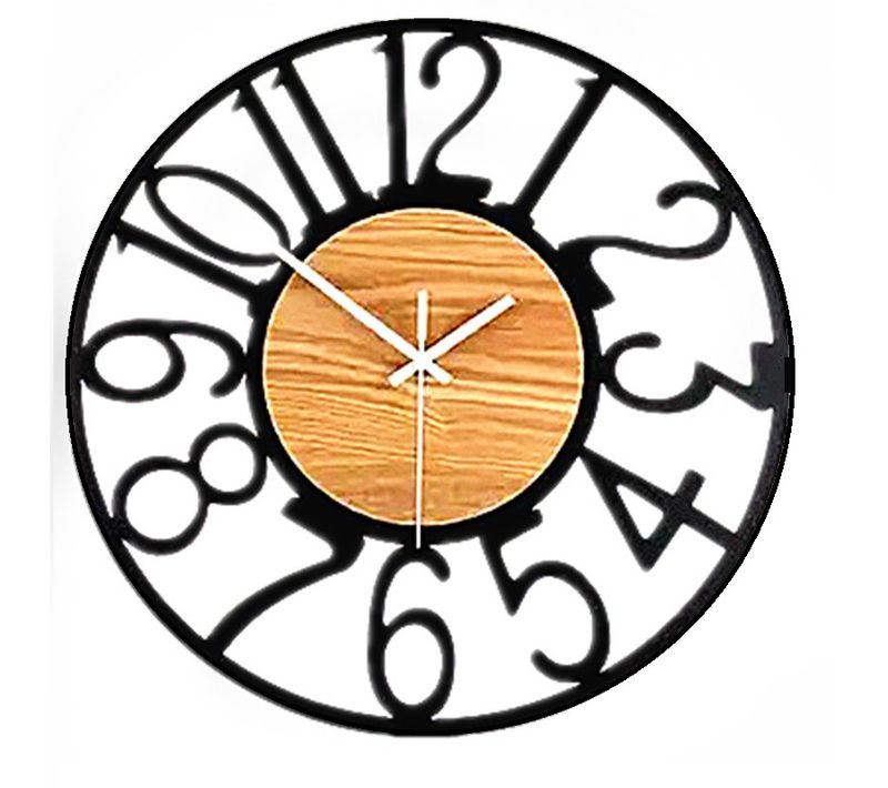 Horloge Murale Au Design Rétro Moderne, 40 Cm Pour Salon, Cuisine, Bureau