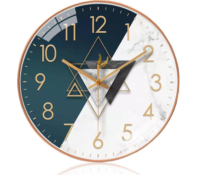 Horloge murale silencieuse de 30 cm, horloge à pendule silencieuse pour chambre à coucher