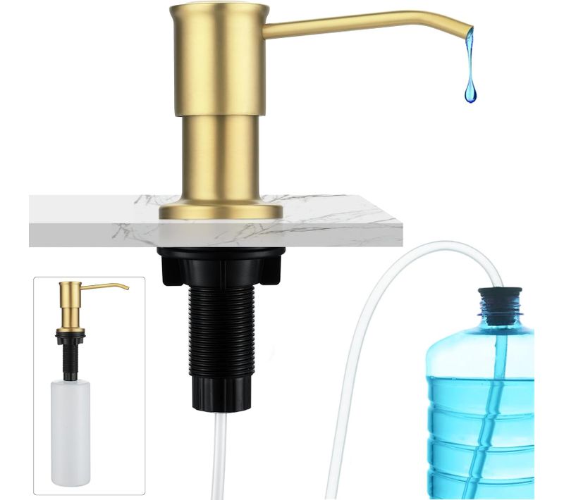 Distributeur De Savon Pour Évier De Cuisine Avec Bouteille De 500 Ml Et Rallonge De 1,0 M