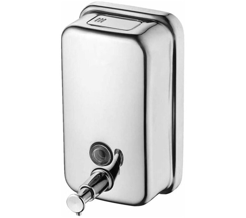 Distributeur De Savon Mural 500ml, Distributeur De Savon Mural Manuel En Acier Inoxydable, Cuisine