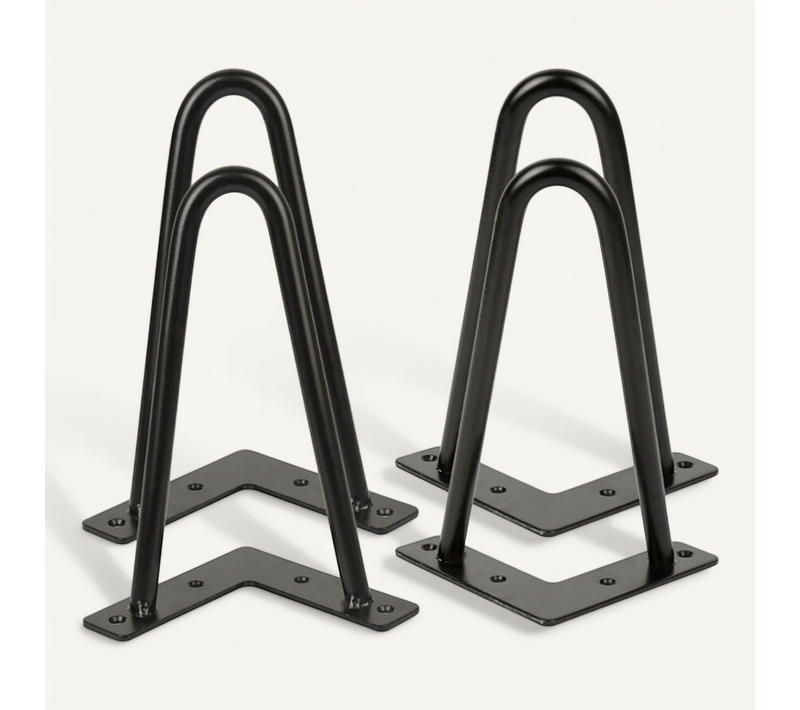 Lot De 4 Supports De Pieds De Table Simples En Fer Forgé De 20 Cm