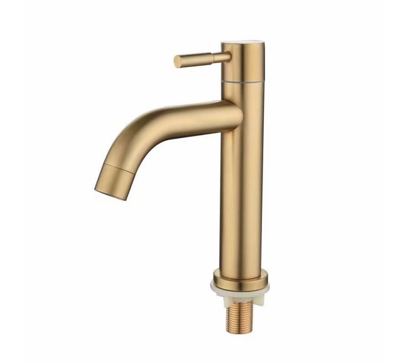 Robinet De Lavabo En Acier Inoxydable - Doré