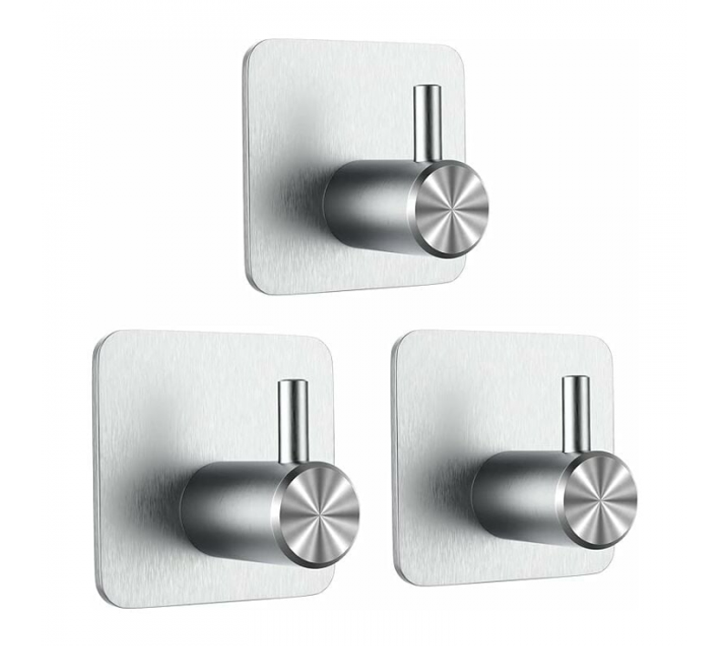 3 Pièces Crochet Adhésif , Crochet Mural De Salle De Bains, Sans Perçage Porte Serviette