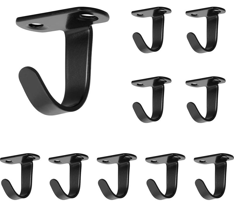 Crochet à Manteau En Acier Inoxydable – Sous Étagère – Fixé Au Crochet De Plafond