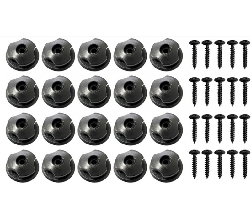 60 Pièces Crochet Ridelle De Bâche Ronds Inclus Vis Boutons Ronds Pour Filet Remorque Et Bache