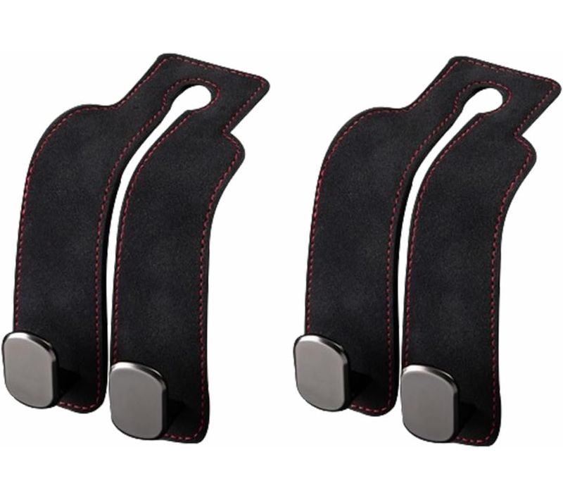 (noir) Ensemble De 2 Crochets D'appui-tête De Voiture, Supports Universels