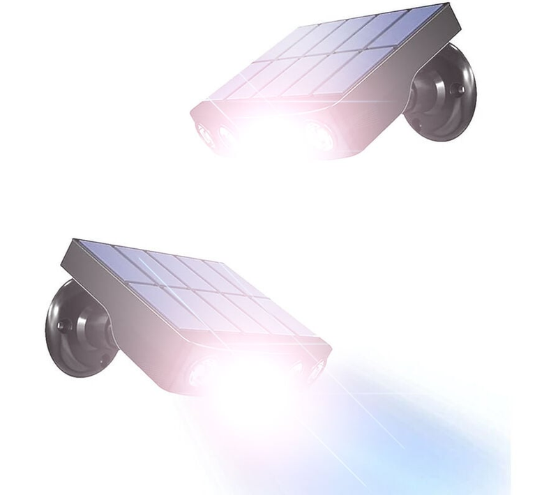 Lumière Solaire Extérieure, [2 Pièces] Détecteur De Mouvement De Lumière Solaire Extérieure